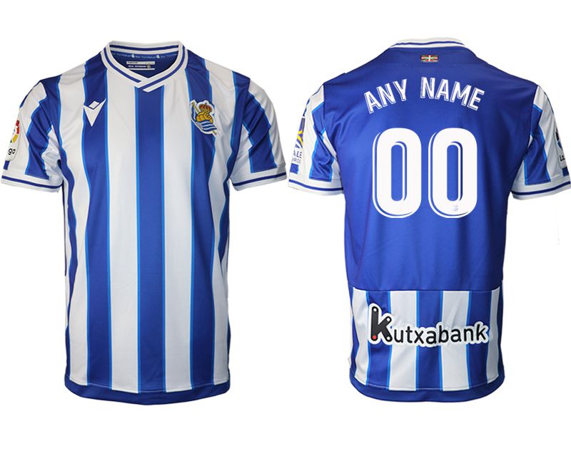 Men 2020-2021 club Real Sociedad home aaa version customized blue Soccer Jerseys->other club jersey->Soccer Club Jersey